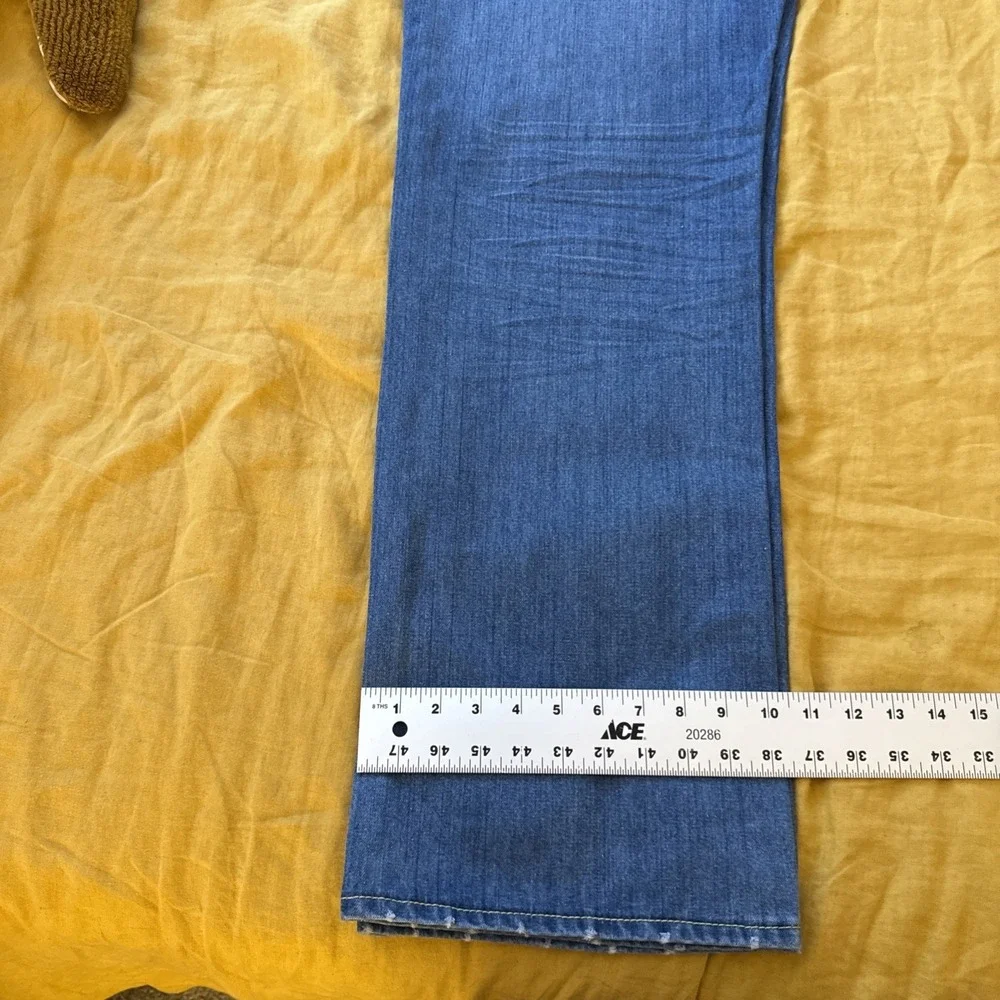 True Religion Jeans 40x33 Mens Blue Billy‎ Super T Denim Straight Flap Pockets
